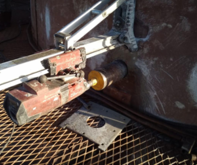 Furo em Chaminé para Instalação de Sensores